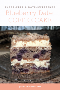 BLUEBERRY COFFEE CAKE - No Sugar Date Cake