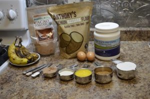 healthy grain free chocolate banana muffin ingredients - organicbiomama