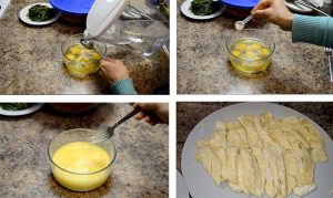 how to cook eggs for Korean sushi kimpab