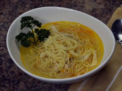 best chicken noodle soup with homemade egg noddles