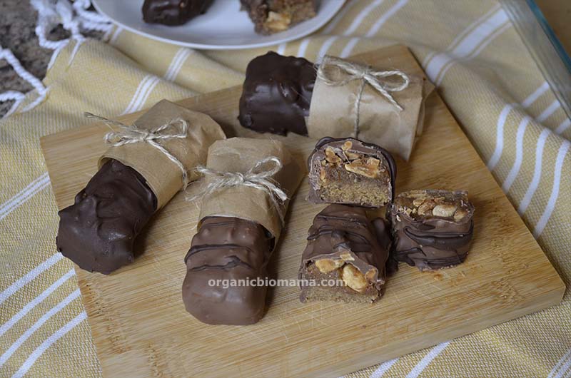 healthy snickers with dates and oats - organicbiomama.com