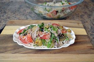 Glass Noodle Salad with Eggplant and Vegetables